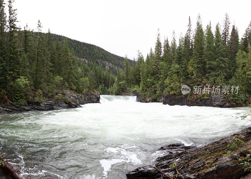 全景，弗雷泽河，bc .，加拿大。